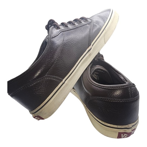 VANS Classic TC9R Chocolate Brown Leather Sneakers Mens 12 - Picture 6 of 10